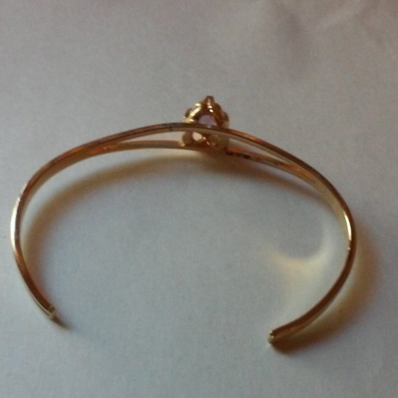 Gold Bracelet Amethyst Never Worn But See Pictures Black Spots On Gold In Box - Picture 6 of 6